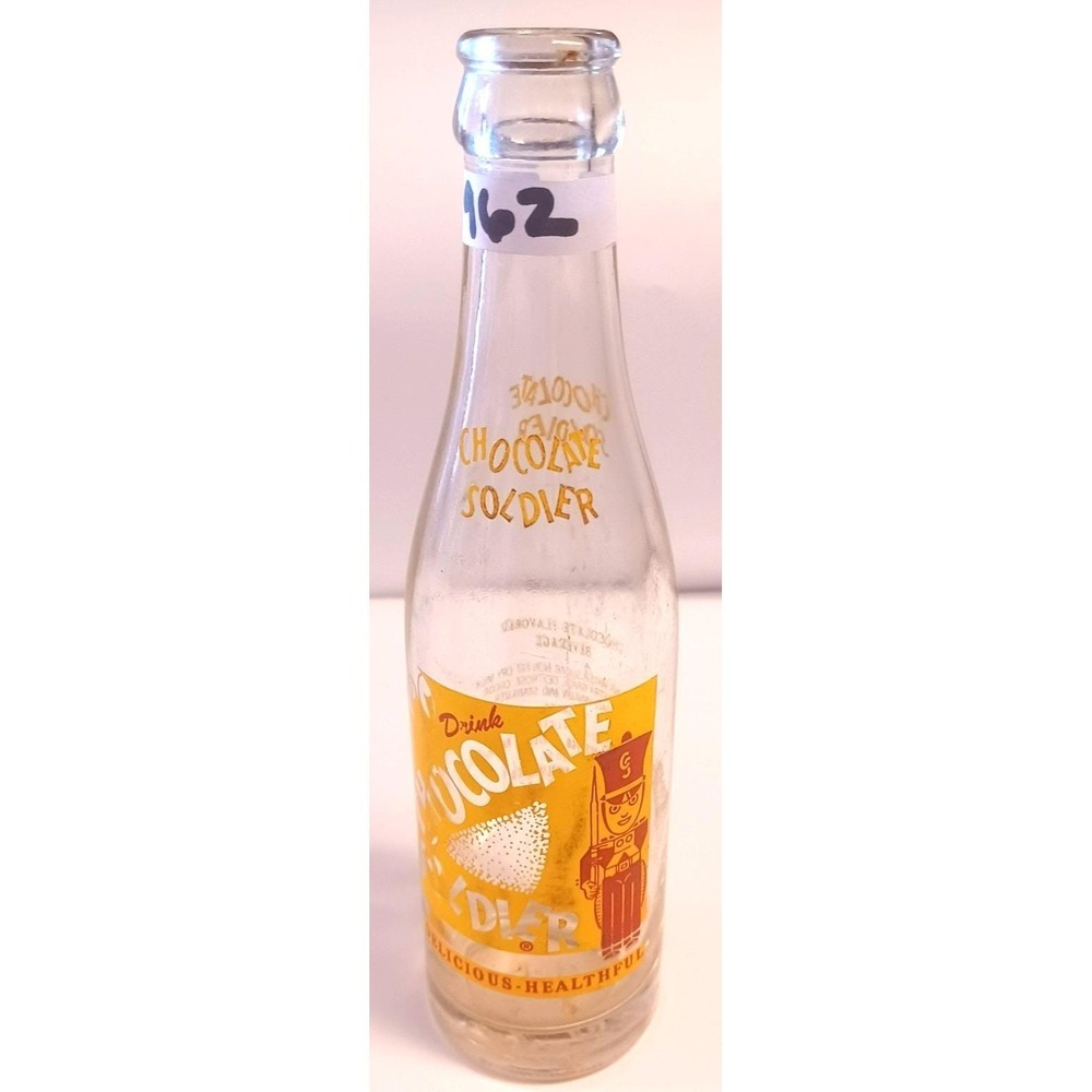 VTG 1962 Chocolate Soldier Soda Bottle New Orleans LA Jefferson Bottling 7oz ACL